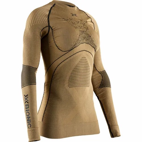 Термобелье лонгслив X-bionic Radiactor 4.0 Shirt Round Neck LG S Wmn, воздухопроницаемое, влагоотводящий материал, размер M, золотой