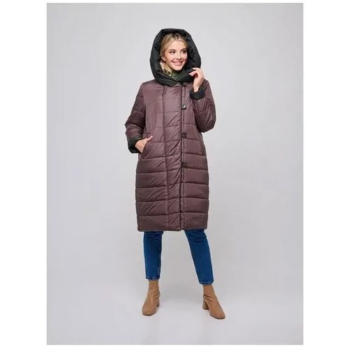 Пальто, Dixi Coat, Русконтракт, 4035-115-FW21, Серо-зеленый, 46