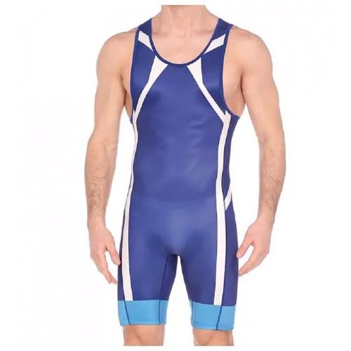 Трико борцовское мужское ASICS 2081A021 0050 WRESTLING SUIT 2081A0210050-1 размер 48 цвет синий