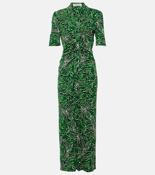 Платье миди из джерси с принтом Diane Von Furstenberg, мультиколор