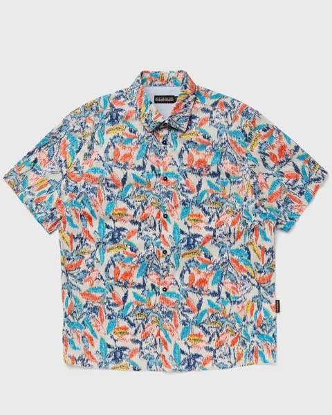 Рубашка Napapijri G-Ronge S/S Shirt, цвет aop leaves