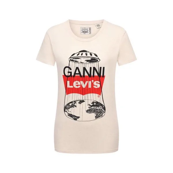 Хлопковая футболка Ganni x Levi's Ganni