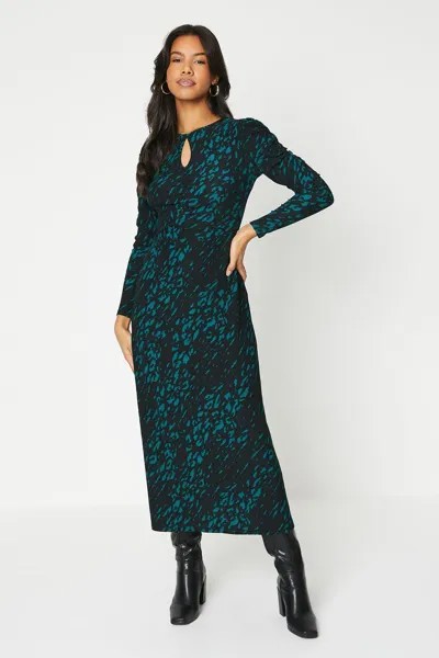 Платье миди с леопардовым принтом Dorothy Perkins, мультиколор