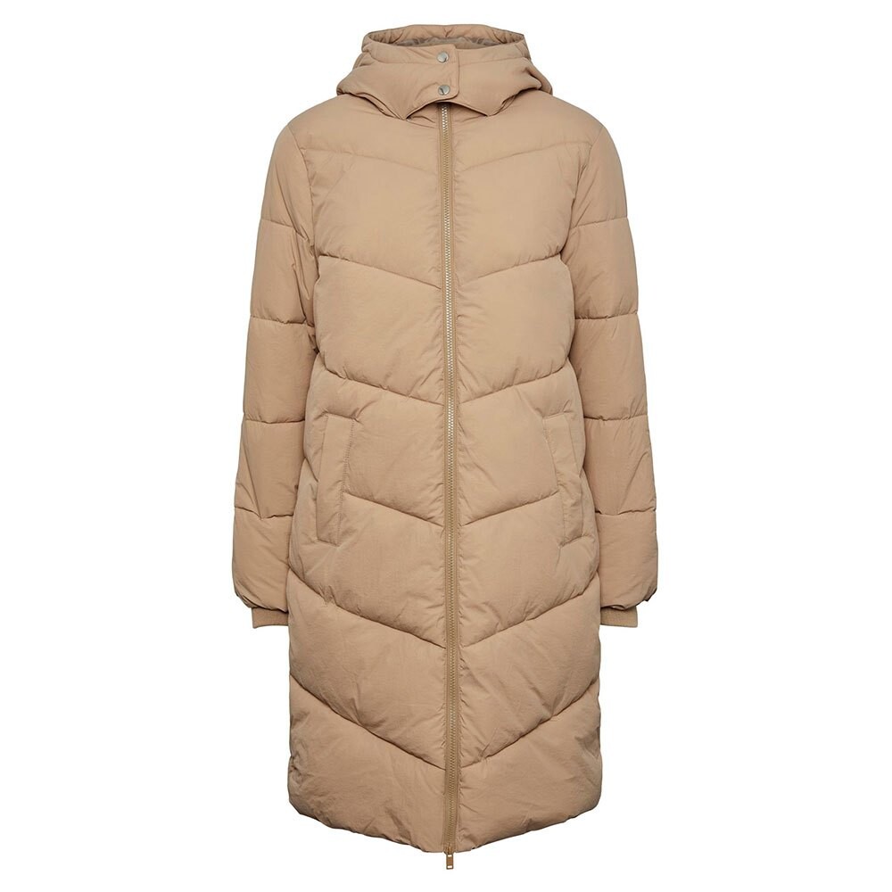 Куртка Pieces Jamilla Long Puffer, бежевый