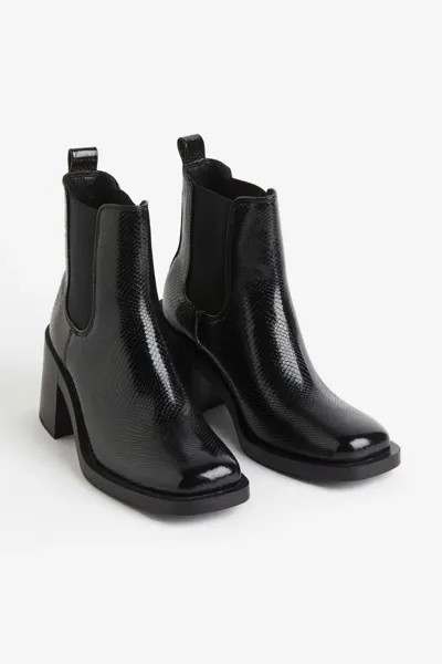 Ботинки челси на каблуке H&M, черный