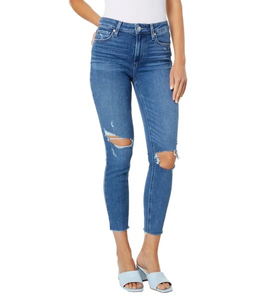 Джинсы Paige, Hoxton Crop Raw Hem in Ceylon Destructed