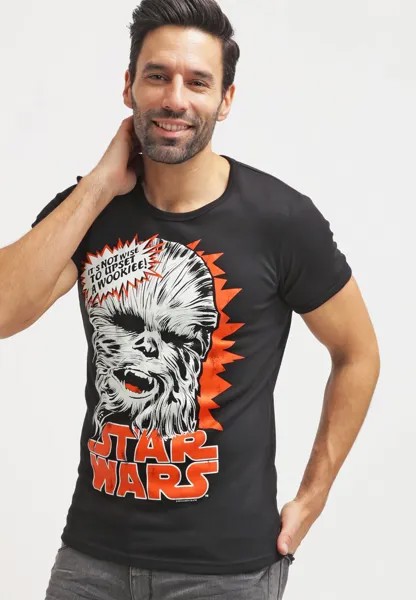 Футболка с принтом STAR WARS CHEWBACCA LOGOSHIRT, цвет black
