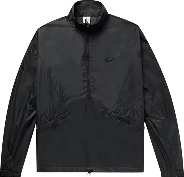 Лонгслив Fear of God Essentials x Nike Long-Sleeve Half Zip Jacket 'Black', черный