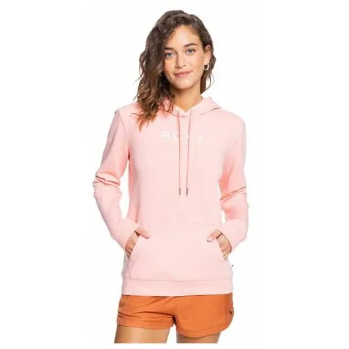 Худи Roxy, средней длины, карманы, размер S, розовый