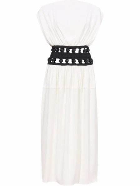 Proenza Schouler Techincal Twill Crochet Pieced Dress