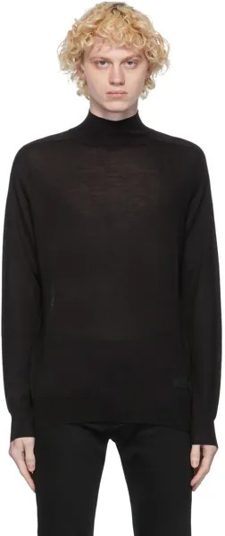 Черная водолазка из шерсти и шелка Givenchy