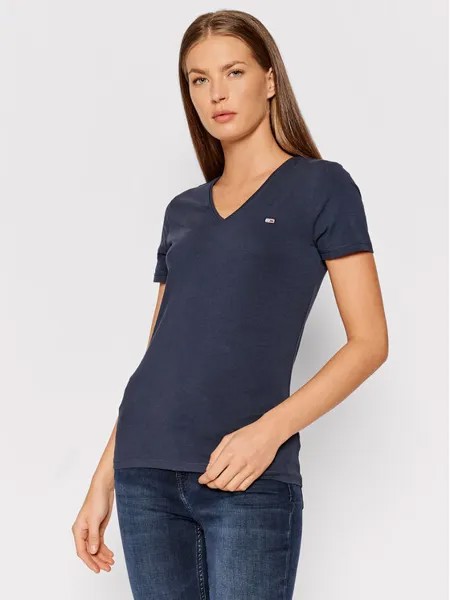 Футболка узкого кроя Tommy Jeans, синий