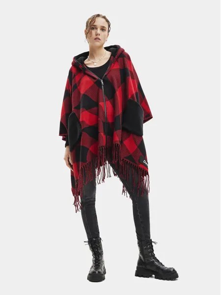 Пончо свободного кроя Desigual, черный