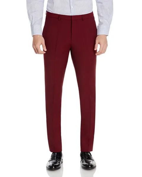 Костюмные брюки Hesten Extra Slim Fit HUGO, цвет Red