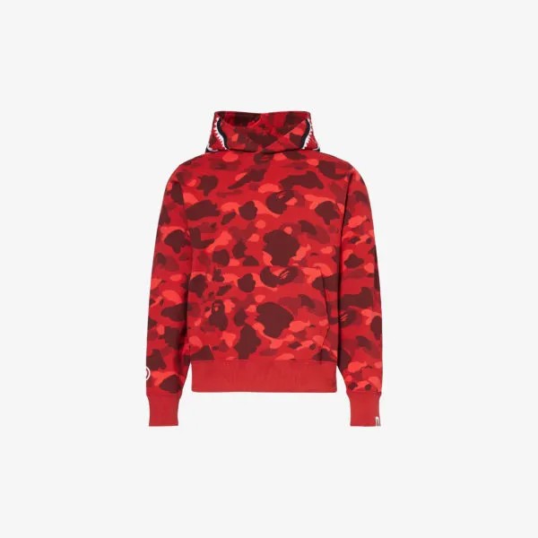 Толстовка из хлопкового джерси с камуфляжным принтом shark A Bathing Ape, красный