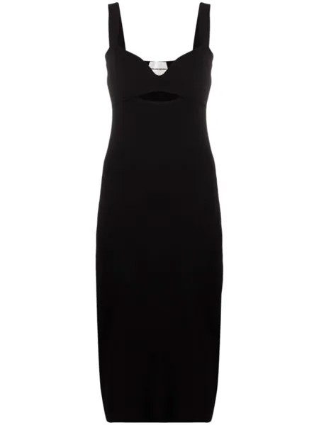 Roland Mouret трикотажное платье миди с вырезом, черный