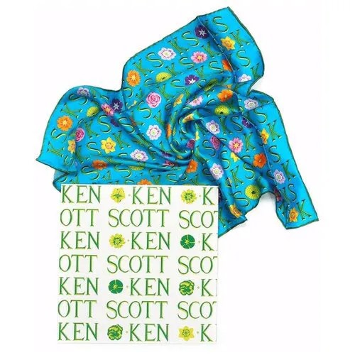 Ярко-бирюзовый шейный платок Ken Scott 819865