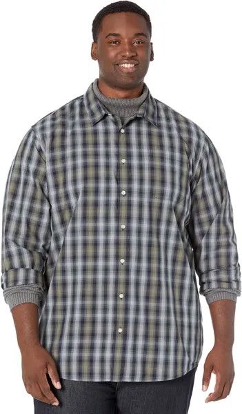 Рубашка Big & Tall Washed Long Sleeve Dockers, цвет Magical Forest Green Fremont Plaid (Poplin)