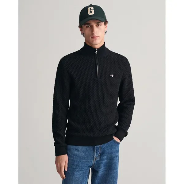 Свитер Gant 8030172 Half Zip, черный