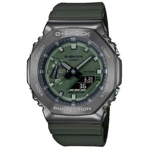 Наручные часы CASIO G-Shock GM-2100B-3A, зеленый, черный