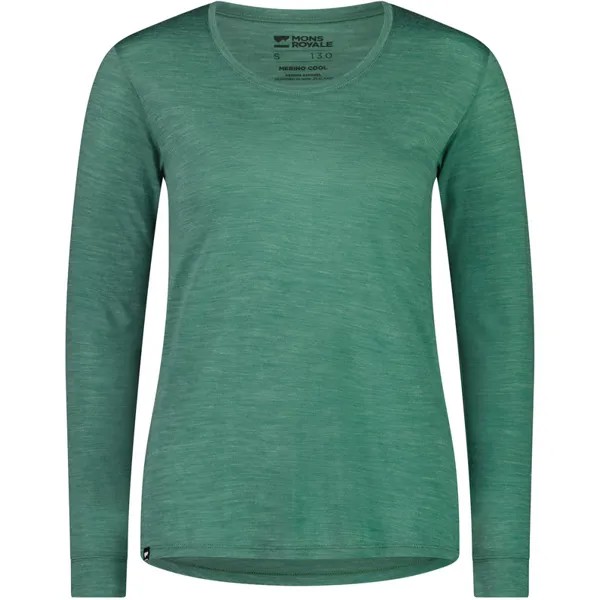 Женская куртка Zephyr Merino Cool с длинными рукавами Mons Royale, зеленый