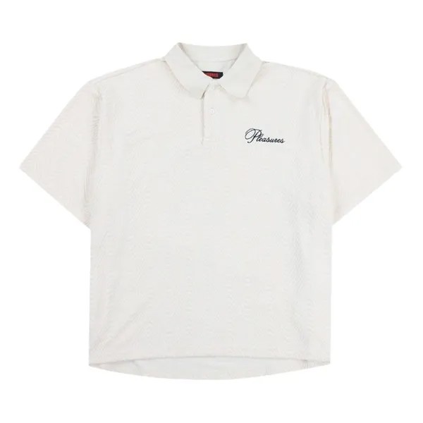 Поло Pleasures Zen Terry Boxy Polo, белый