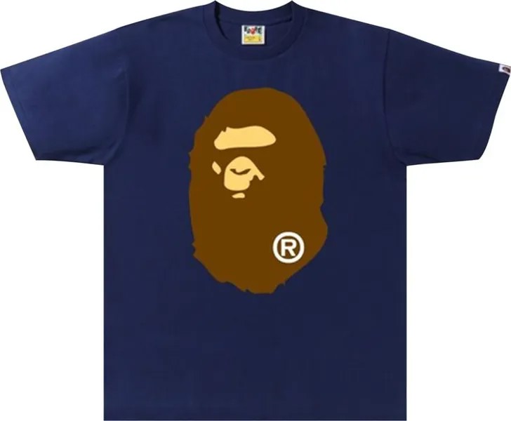 Футболка BAPE Big Ape Head Tee 'Navy', синий