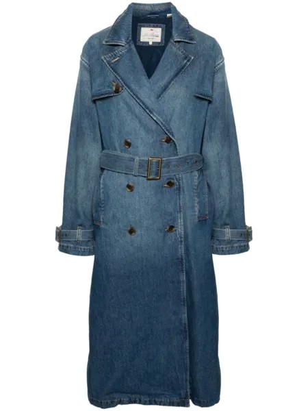 Levi's двубортный тренч, синий