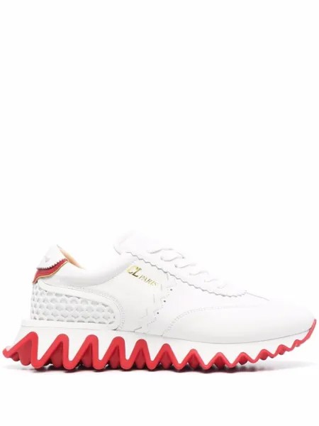 Christian Louboutin кроссовки на рифленой подошве, белый