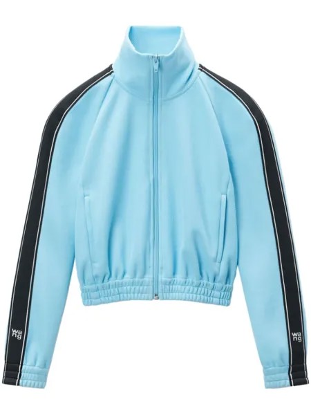 Alexander Wang укороченная спортивная куртка с логотипом, синий