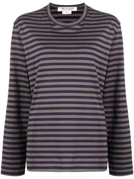 Comme Des Garçons Comme Des Garçons футболка в полоску с длинными рукавами, синий