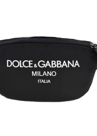 Черная поясная сумка с логотипом 18х4х11 см. Dolce&Gabbana детская