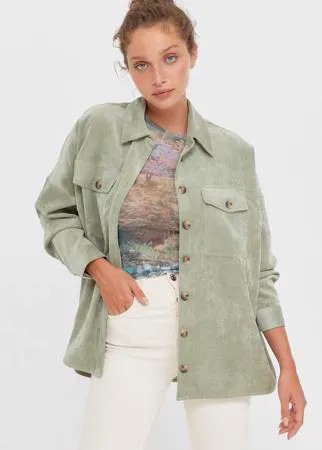 Stradivarius Плотная Рубашка Карго В Тонкий Рубчик Multicolor Xs