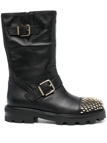 Jimmy Choo сапоги Biker II с заклепками, черный
