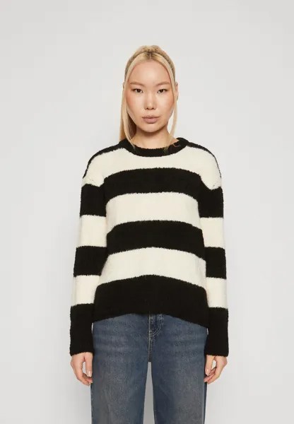 Свитшот ONLY ONLSCARLETT STRIPE, цвет black/cloud dancer
