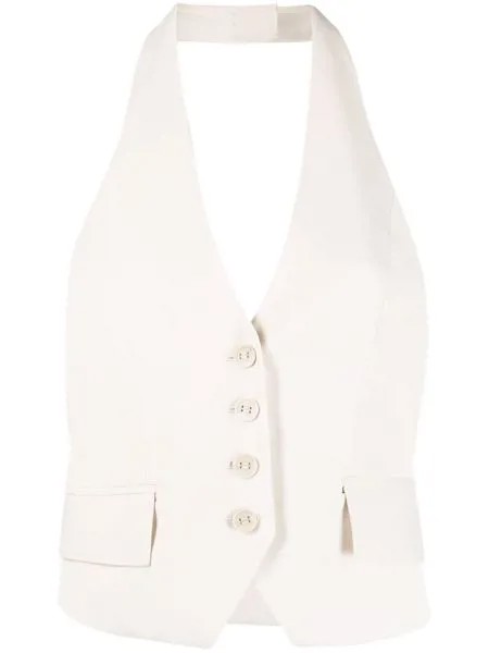 ZIMMERMANN однобортный жилет Botanica