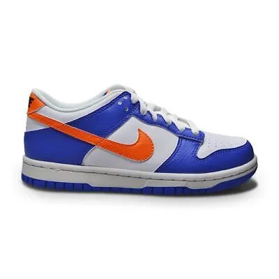 Юниорские кроссовки Nike Dunk Low (GS) Knicks FN7783 400 Blue Joy Bright Mandarin White