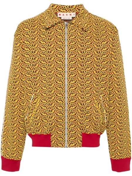 Marni спортивная куртка с узором, желтый