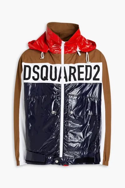 Куртка-оболочка со вставками в стиле колор-блок и логотипом Dsquared2, темно-синий