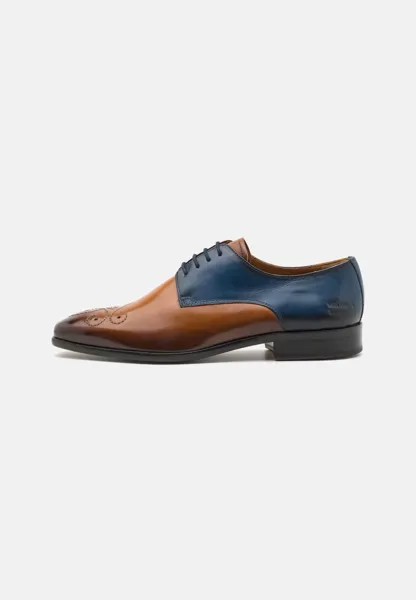 Элегантные туфли на шнуровке Bond Melvin & Hamilton, цвет tan/china blue/beige/natural/brown