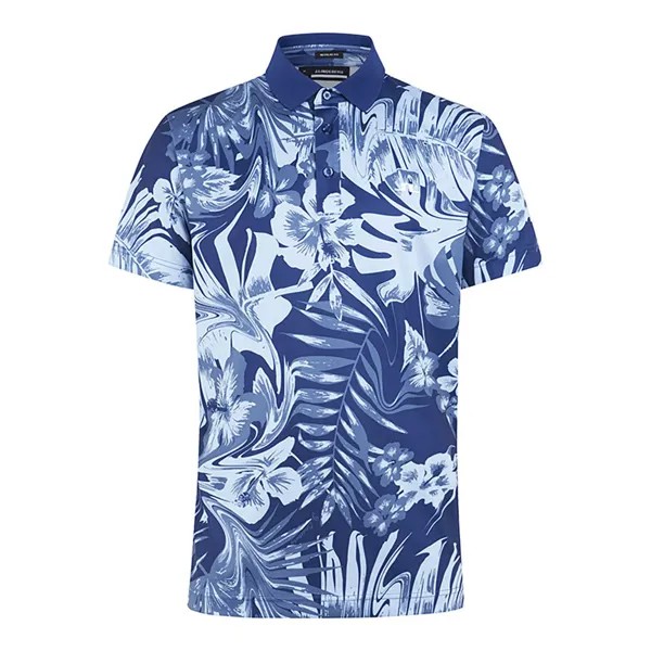 Поло J.lindeberg Martin Print Regular Fit, синий
