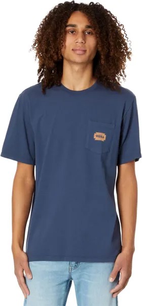 Футболка VISSLA Razor Blade Premium Pocket Short Sleeve Tee, темно-синий