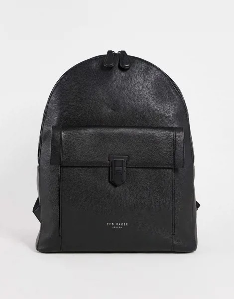 Черный кожаный рюкзак с замочком Ted Baker