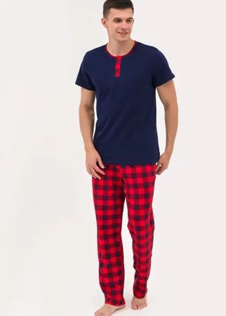 Пижама мужская Кендрик (красно-синяя)
