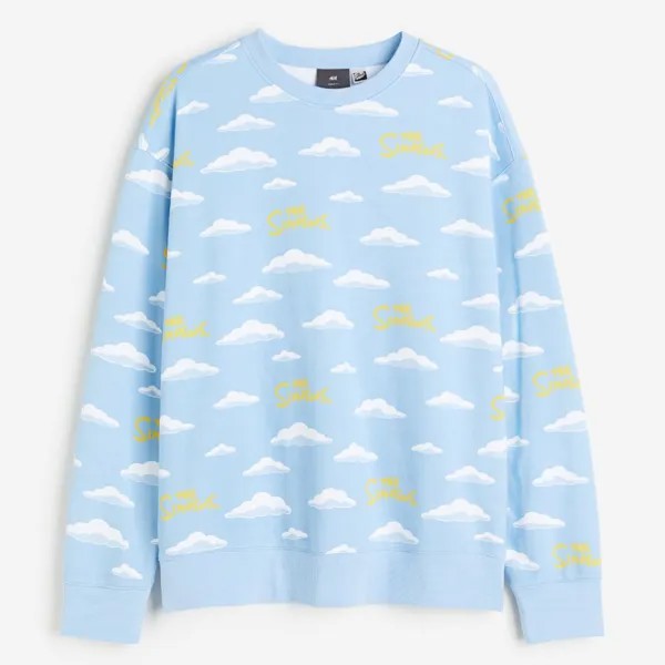 Свитшот H&M Relaxed Fit The Simpsons, голубой