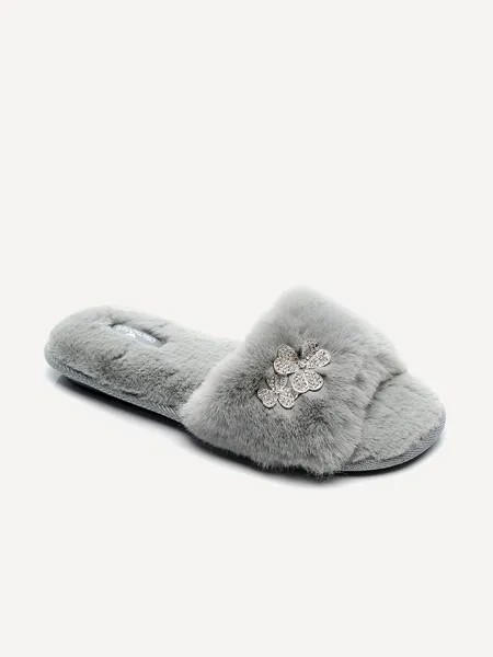 Тапочки женские Pettimelo NR-1001 серые 38.5 RU