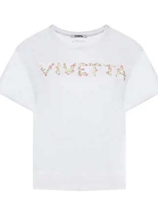 Белая футболка с логотипом Vivetta