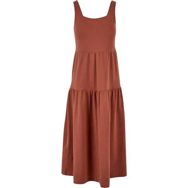 Длинное платье Urban Classics Valance Summer Sleveless, коричневый