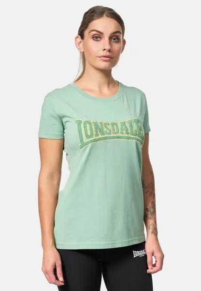 Футболка с принтом Aherla Lonsdale, цвет green mustard