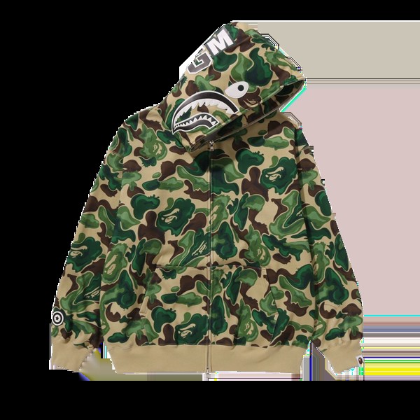 Худи BAPE Art Camo Shark 'Green', зеленый